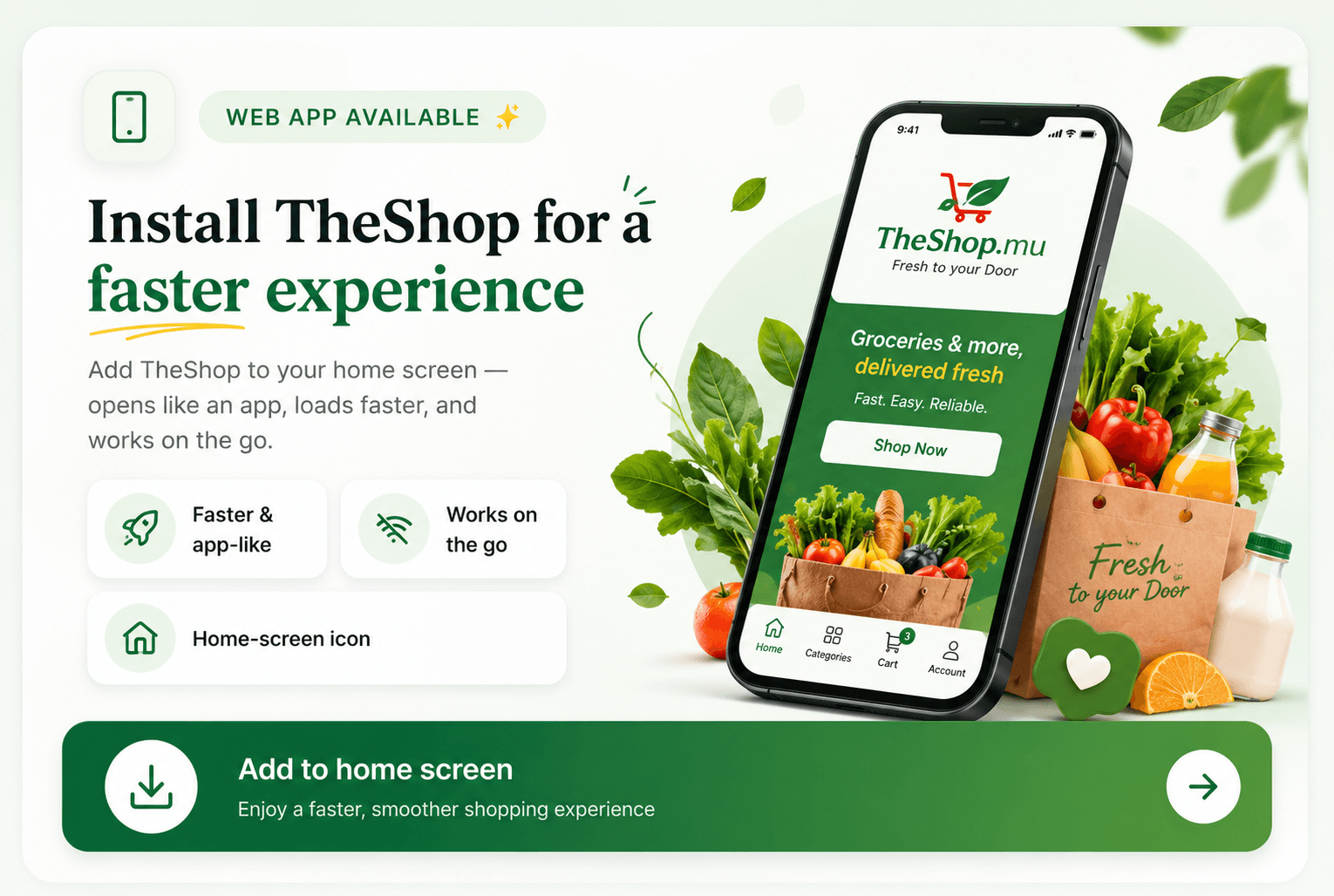Install TheShop for a faster experience
