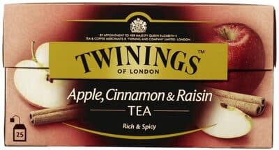 TWININGS BLACK TEA APPLE+CIN+RAISIN 50G