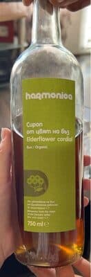 HARMONICA, ORGANIC ELDERFLOWER CORDIAL 750 ML 