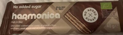 HARMONICA, ORGANIC CHOCOLATE COATED WAFER WITH NO ADDED SUGAR 40 G 
