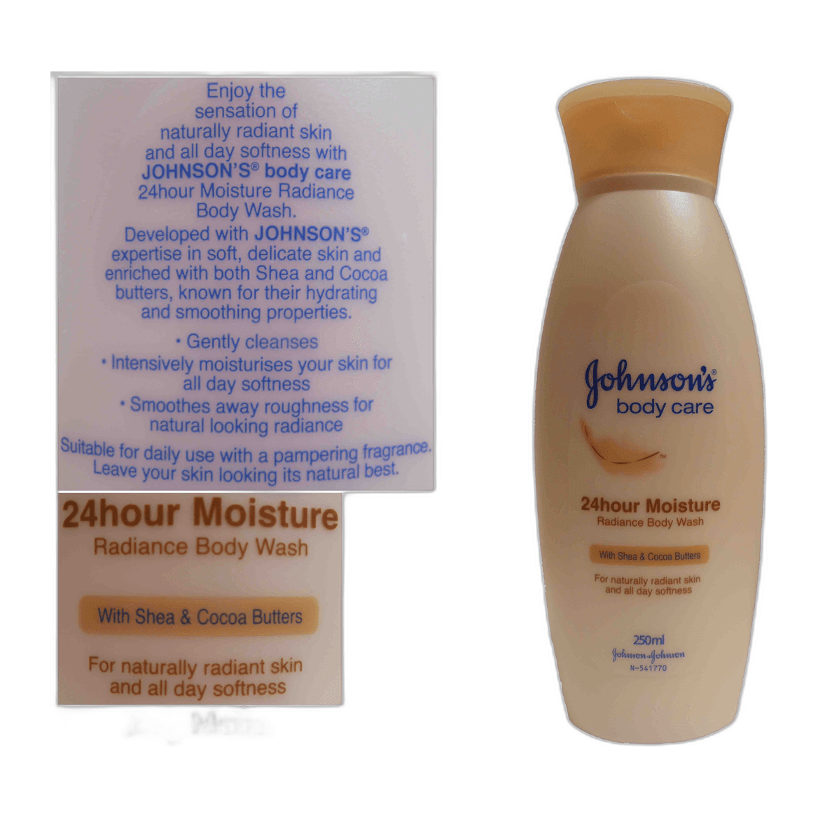 Johnson's, 24hour Moisture Body Wash, 250ml