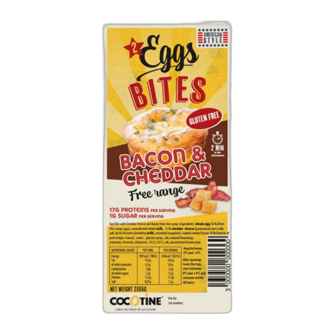 Cocotine, Egg Bites Cheddar & Bacon, 520g
