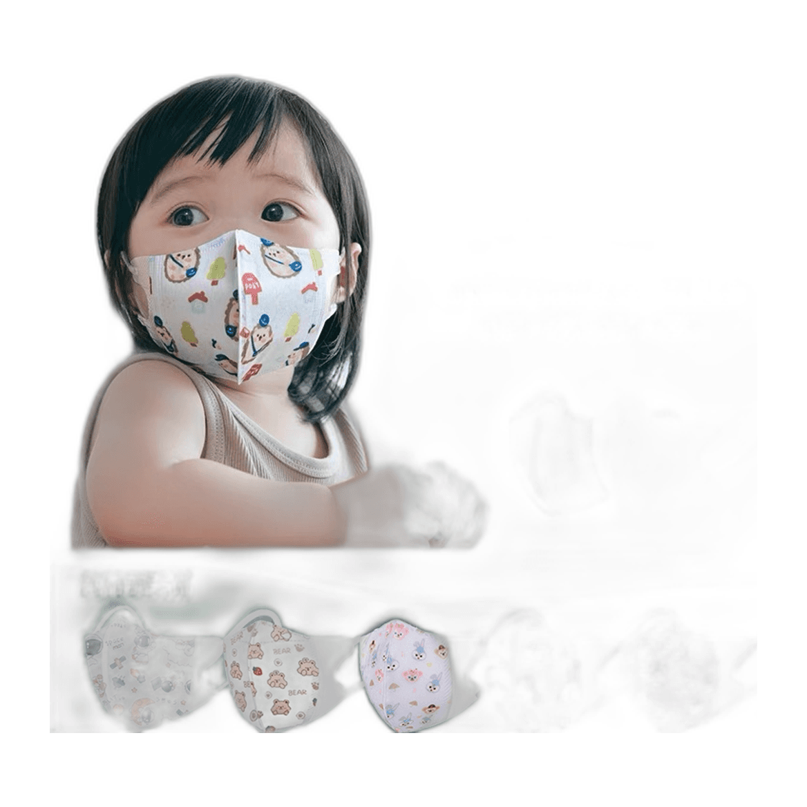 3D Protective Mask for kids, Box of 50 pcs