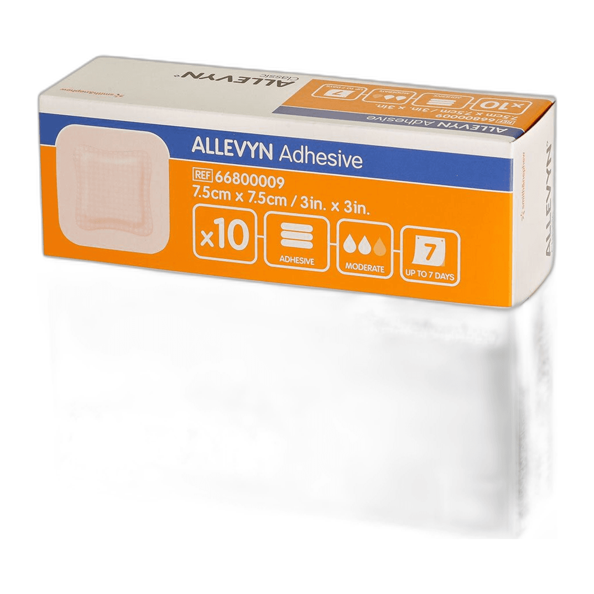 Allevyn, Adhesive Dressing, 7.5X7.5 
