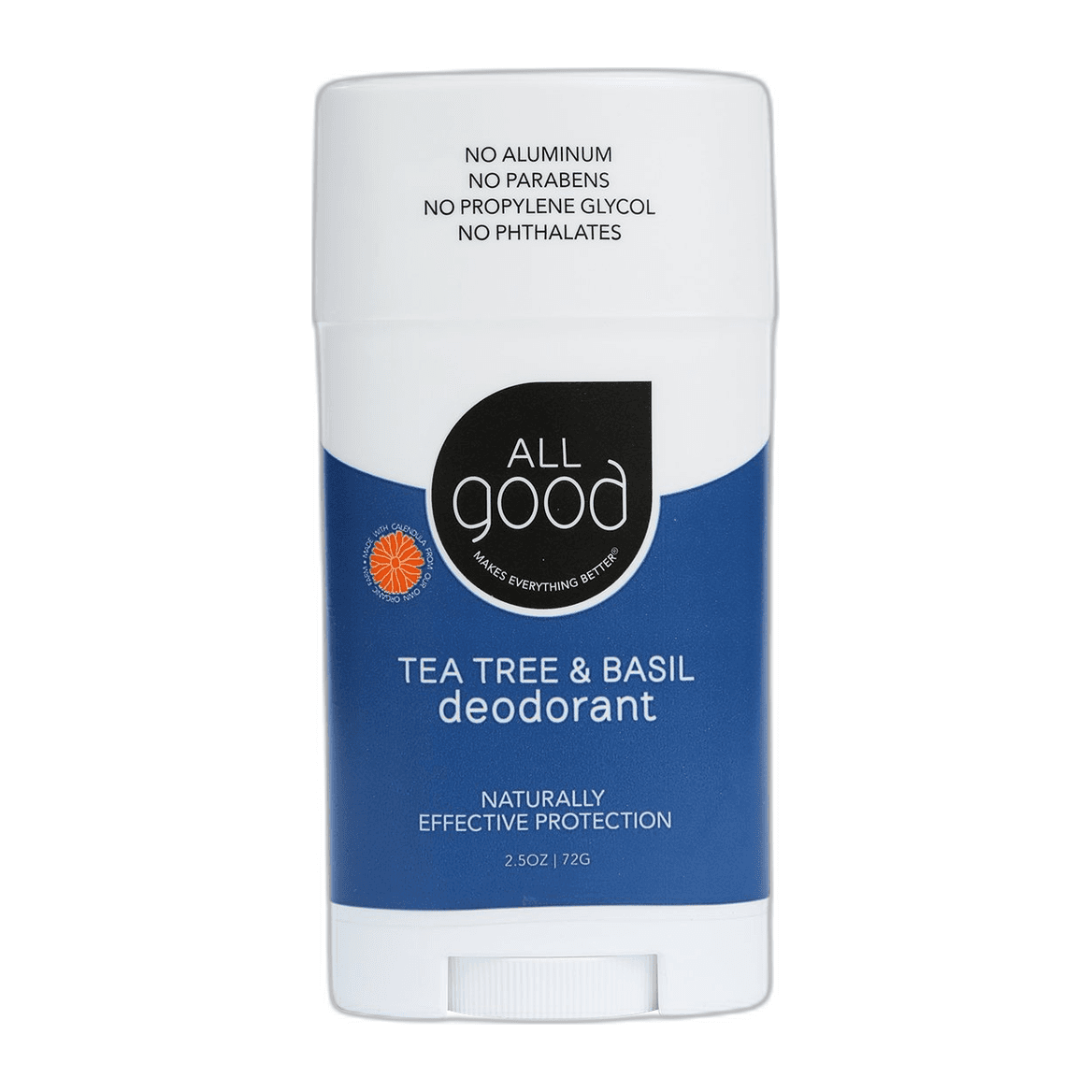 All Good, Deodorant tea Tree & basil 2.5oz, 2.5oz