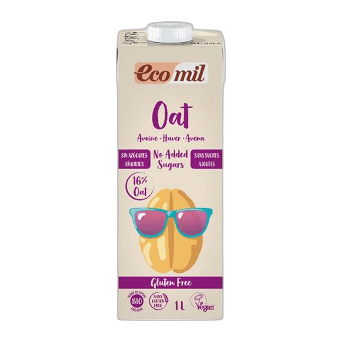 Ecomil, Oat milk Gluten Free, 1l