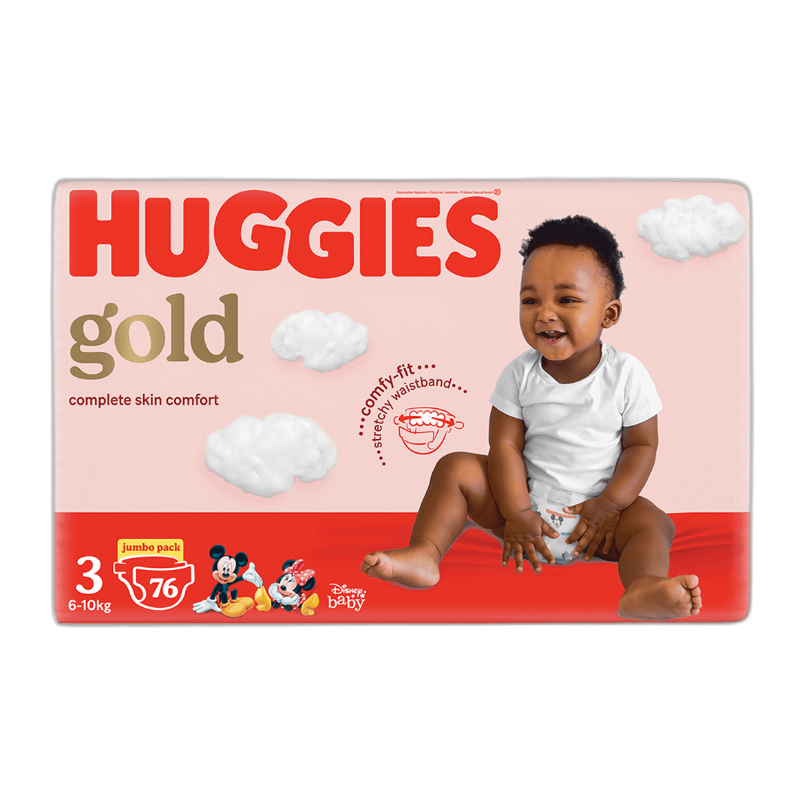 Huggies Gold, Size 3 (6-10Kg), 76 Nappies