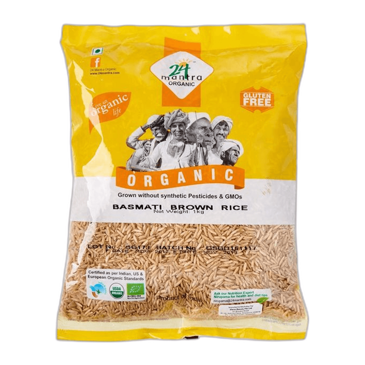 24Mantra, Basmati Brown Rice 1kg
