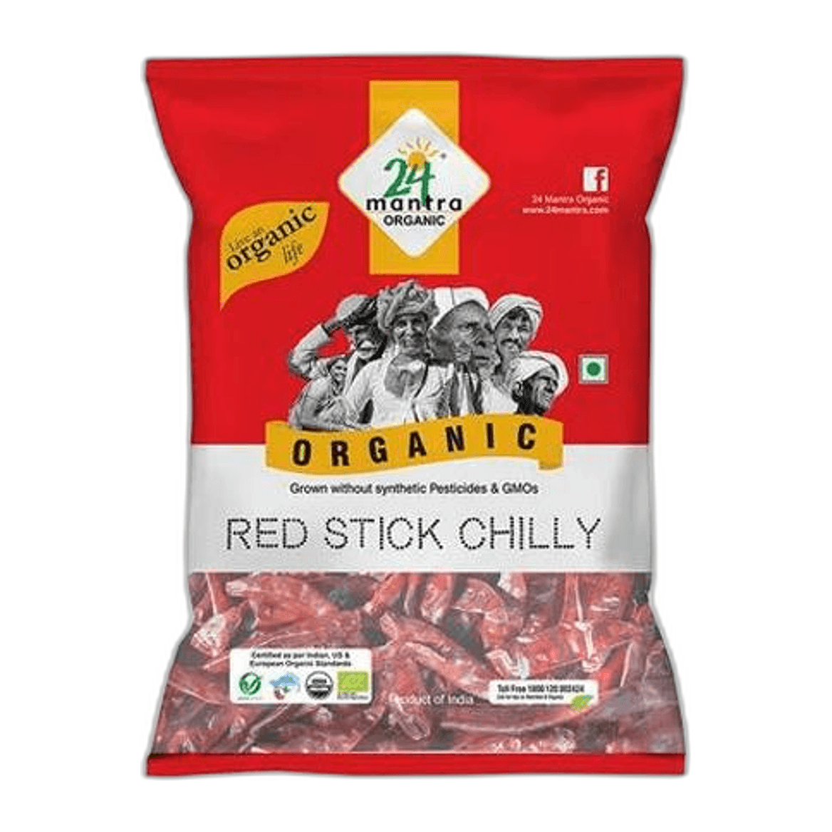 24Mantra, Red Stick Chilli Whole 100g