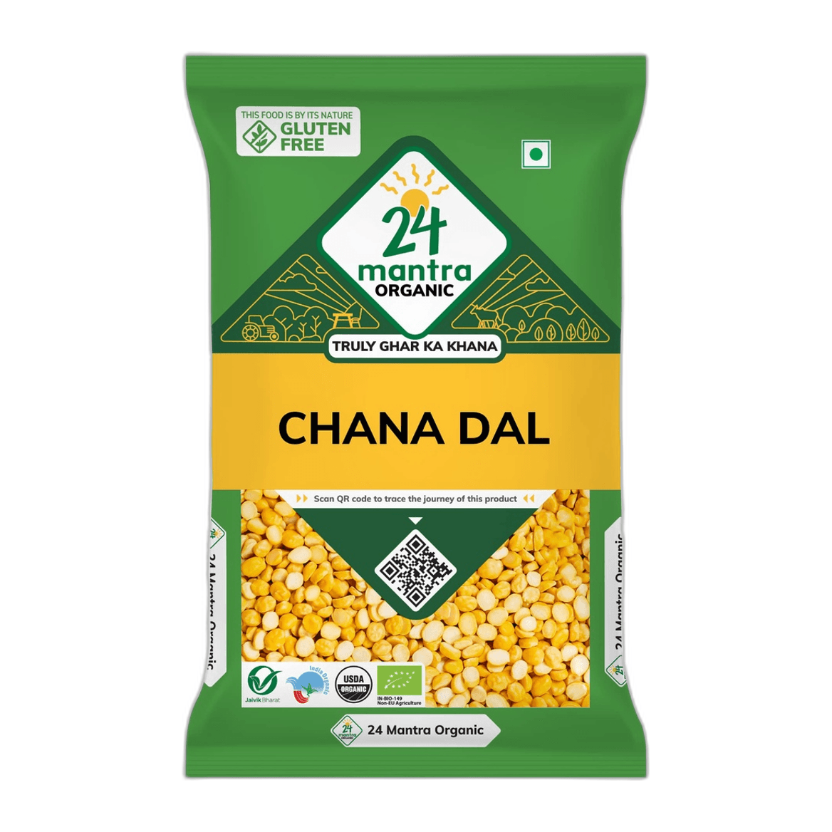 24Mantra, Organic Chana Dal, 500g