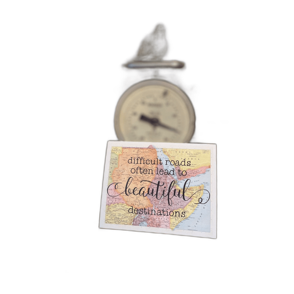 ''Difficult Roads'' Motivational Card