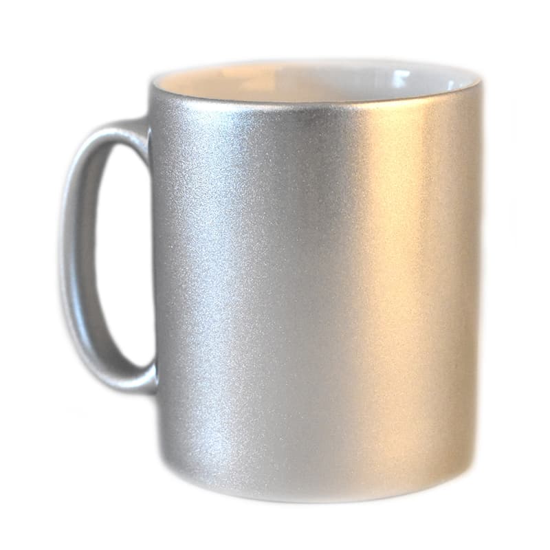 11 Oz Sparkling Silver Mug 