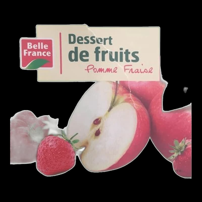 Belle France, Compote Pomme/Fraise, 4x100g