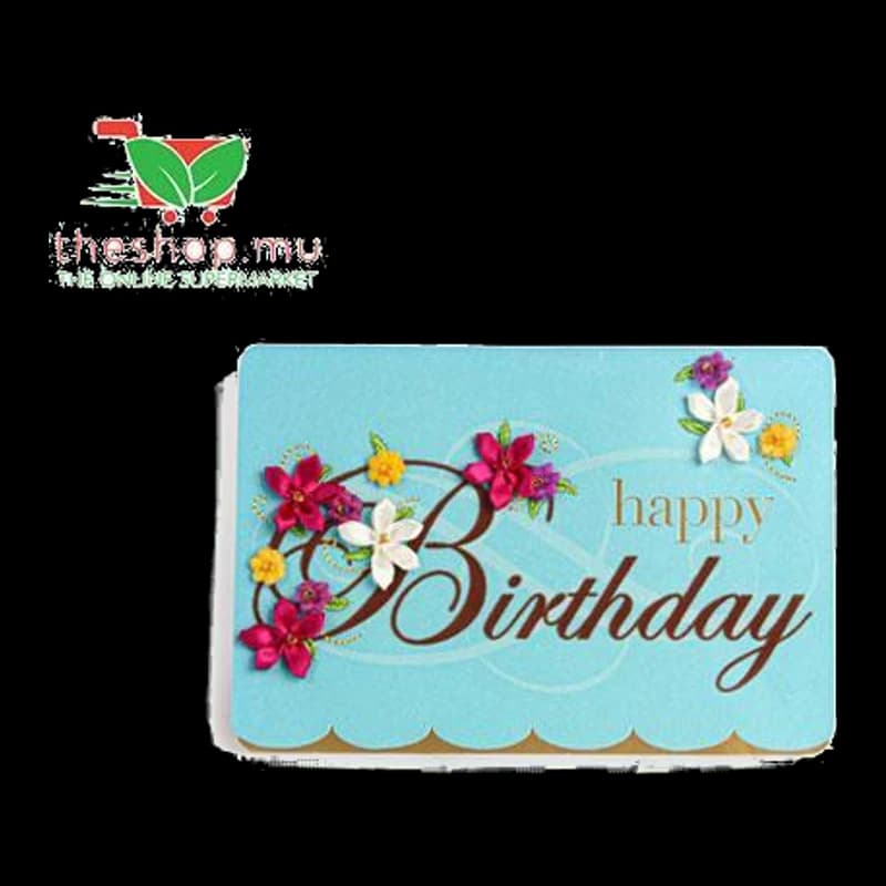 "Happy BD Flower Cloth" BD Greeting Card