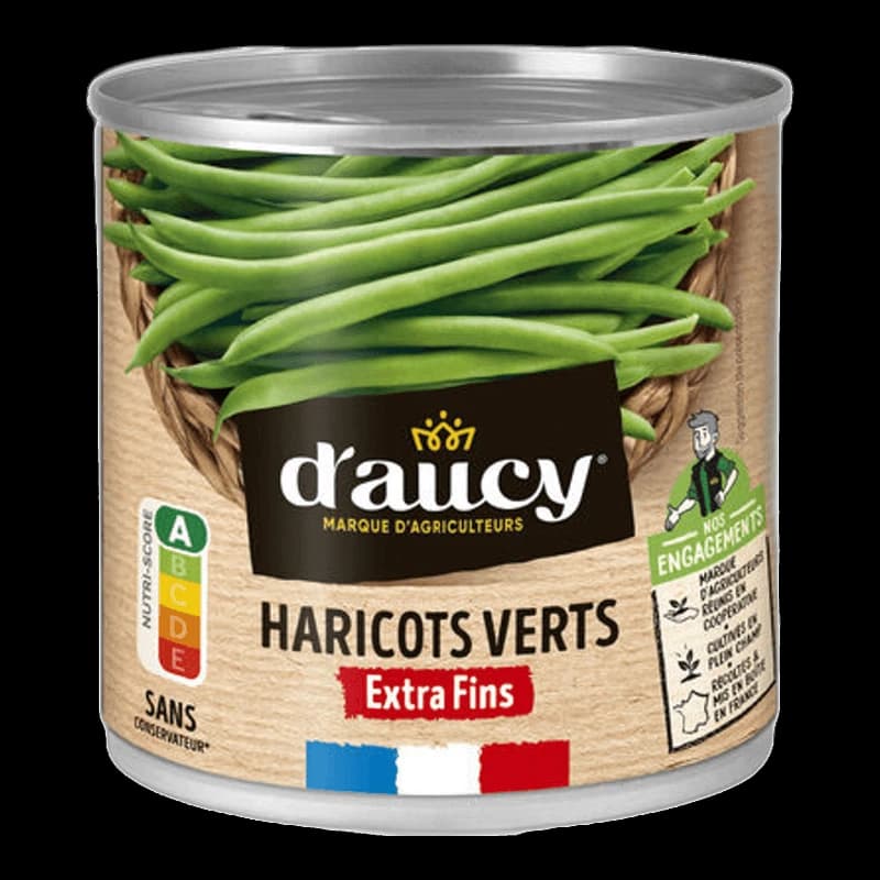 D'aucy, Haricots Verts Extra Fins, 400g