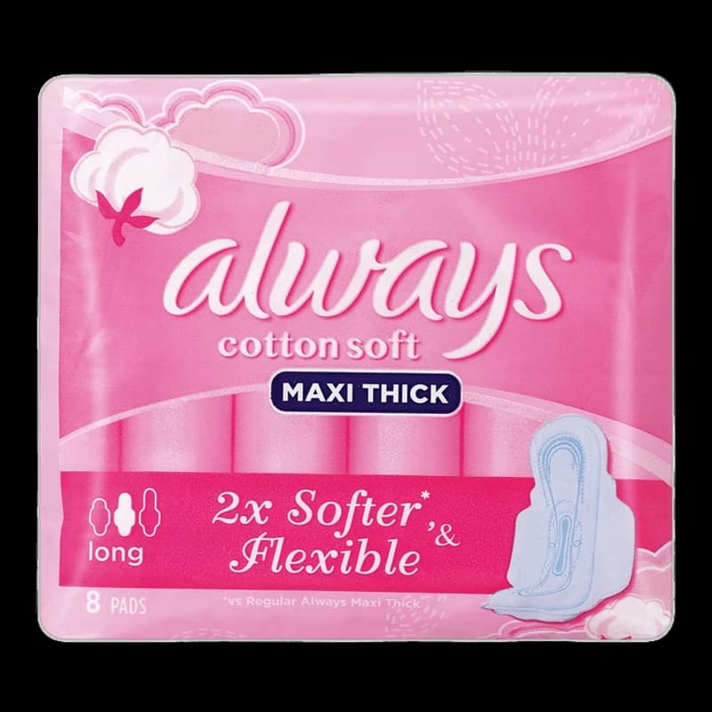 Always, Maxi Thick Long Cotton Soft, x8