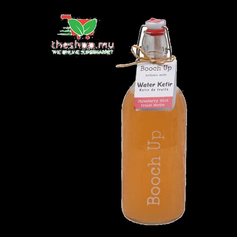 Booch Up,  Strawberry mint water kefir, 1L