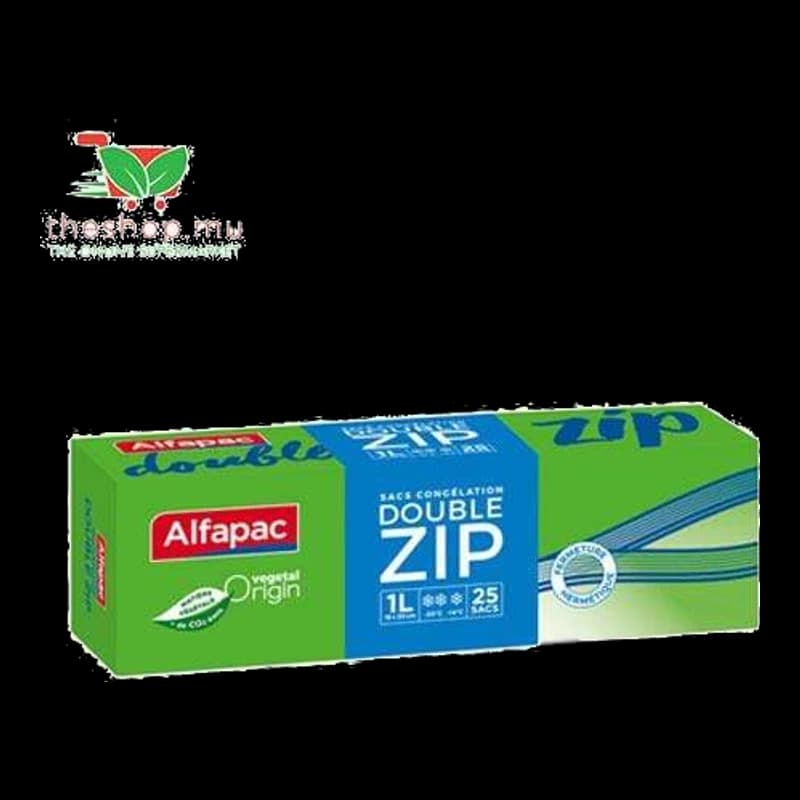 Alfapac, Sacs Congélation Double Zip 1L, X25