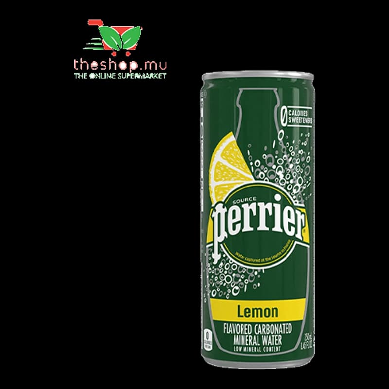 Perrier, Lemon Sparkling Water, Can, 250ml