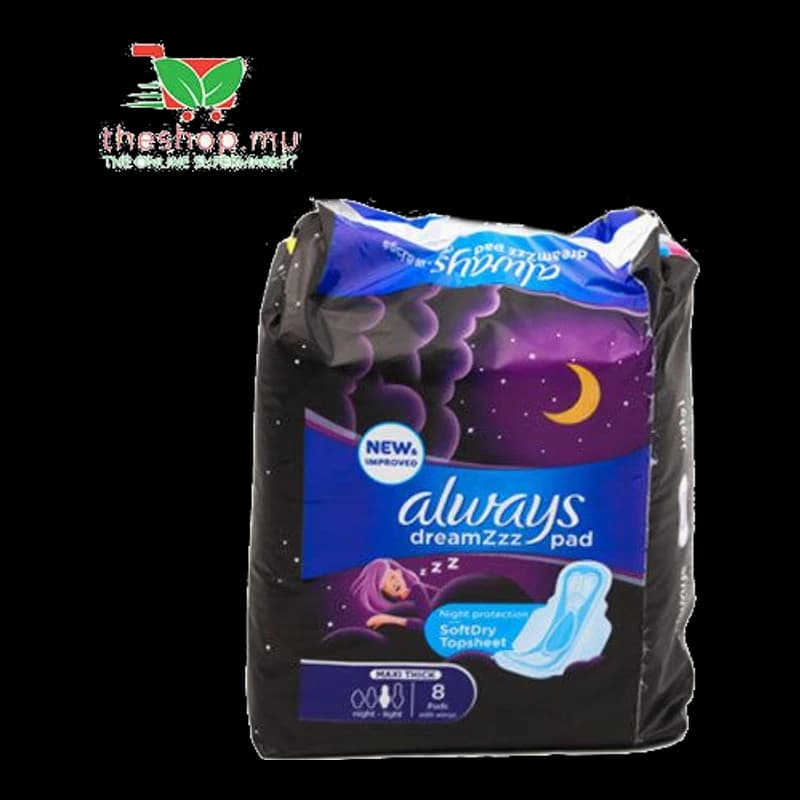 Always, Night Pads with Wings, Pack of 8