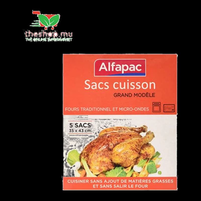 Alfapac, Sacs Cuisson Grand modele, 5 sacs 35 x 43