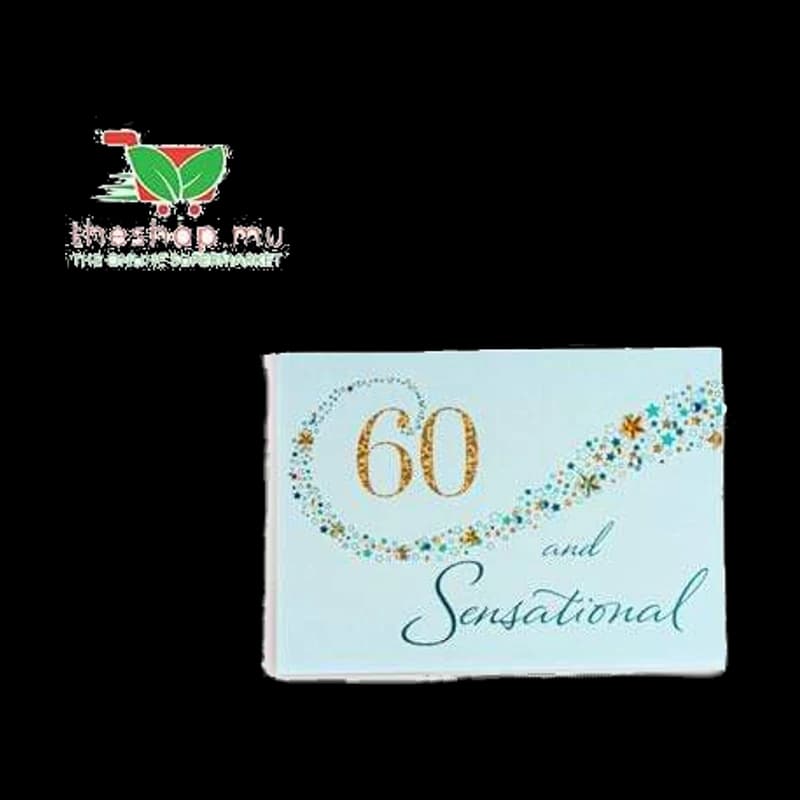 "60 and Sensational" Birthday Greeting Card