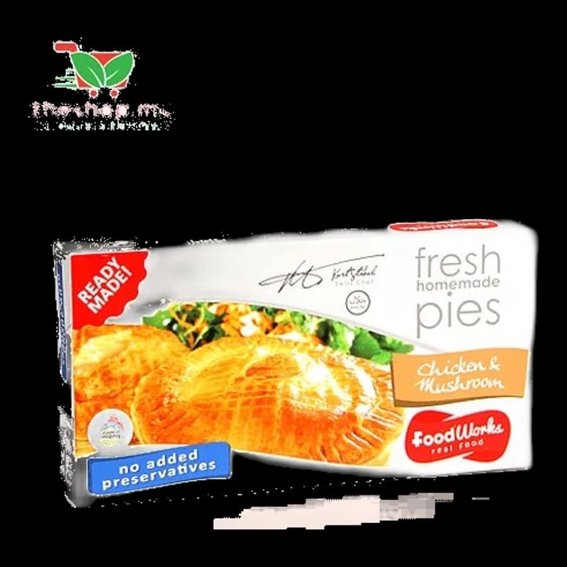 Foodworks, Chicken and Mushroom Pies, 2x180g