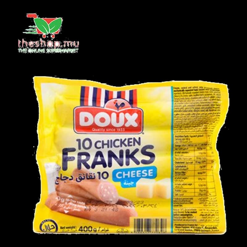 Doux, Chicken Franks Cheese, 400g