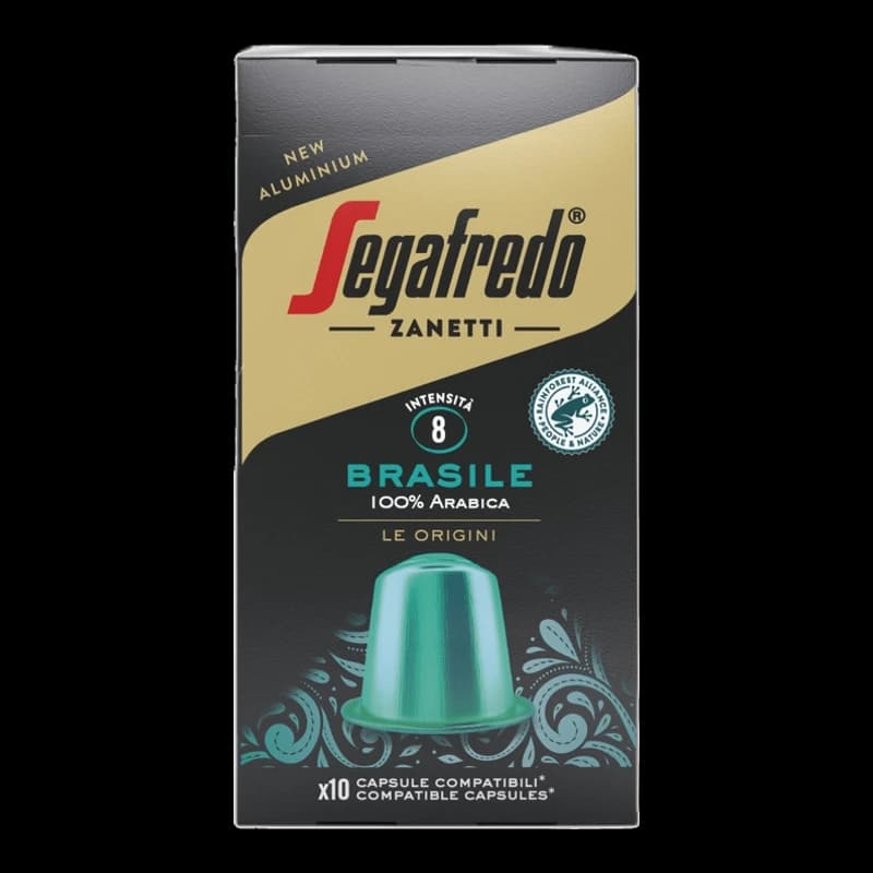 Segafredo, Capsule Brasile 100% Arabica Alu, 10X5.
