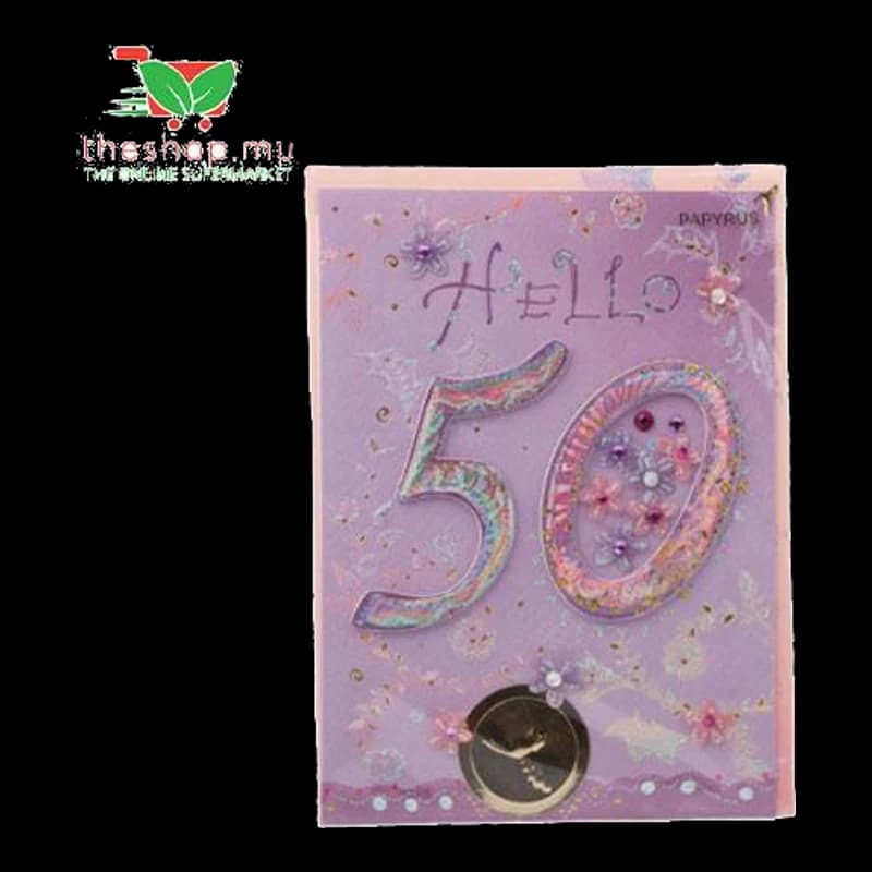 "Hello 50" Birthday Greeting Card