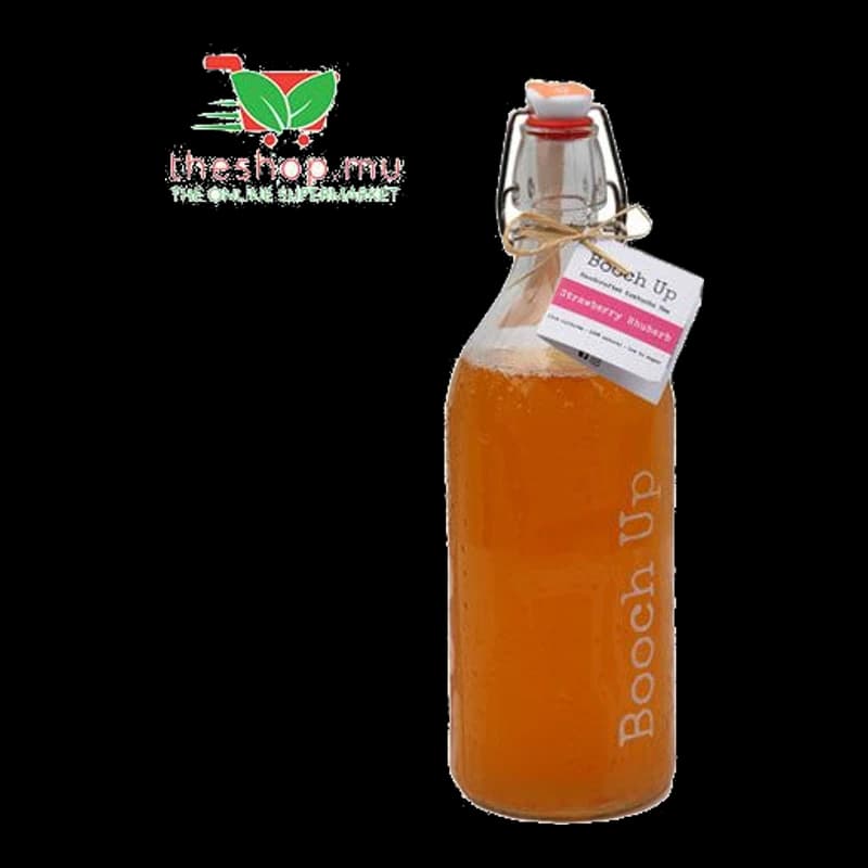 Booch Up, Kombucha Strawberry Rhubarb, 1L