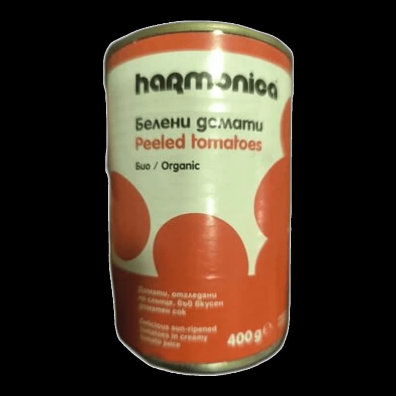 HARMONICA, ORGANIC PEELED TOMATOES 400 G 