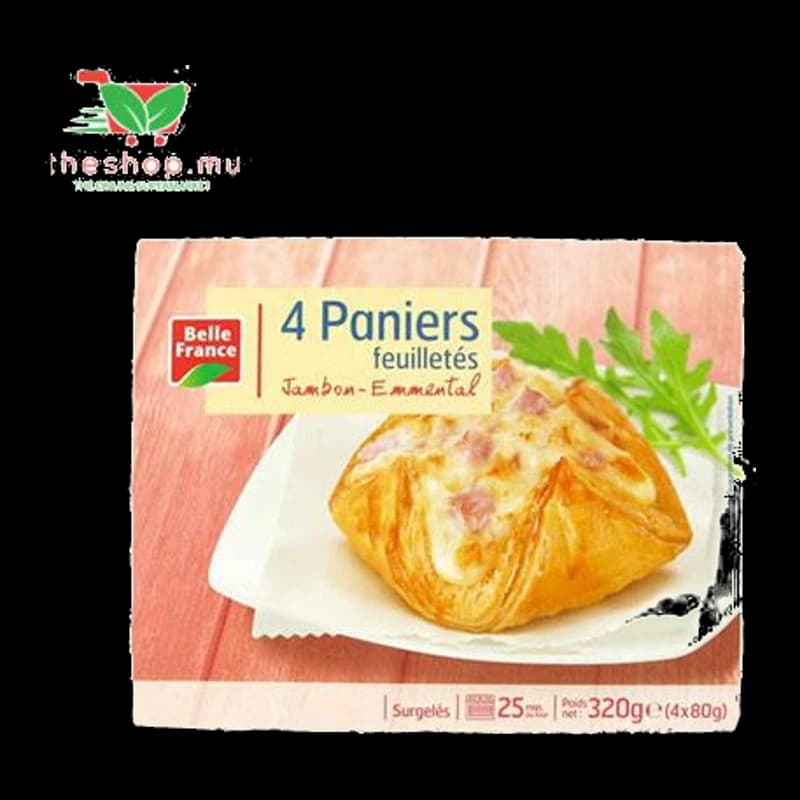 Belle France, 4 Paniers Feuilletes Jambon-Emmental