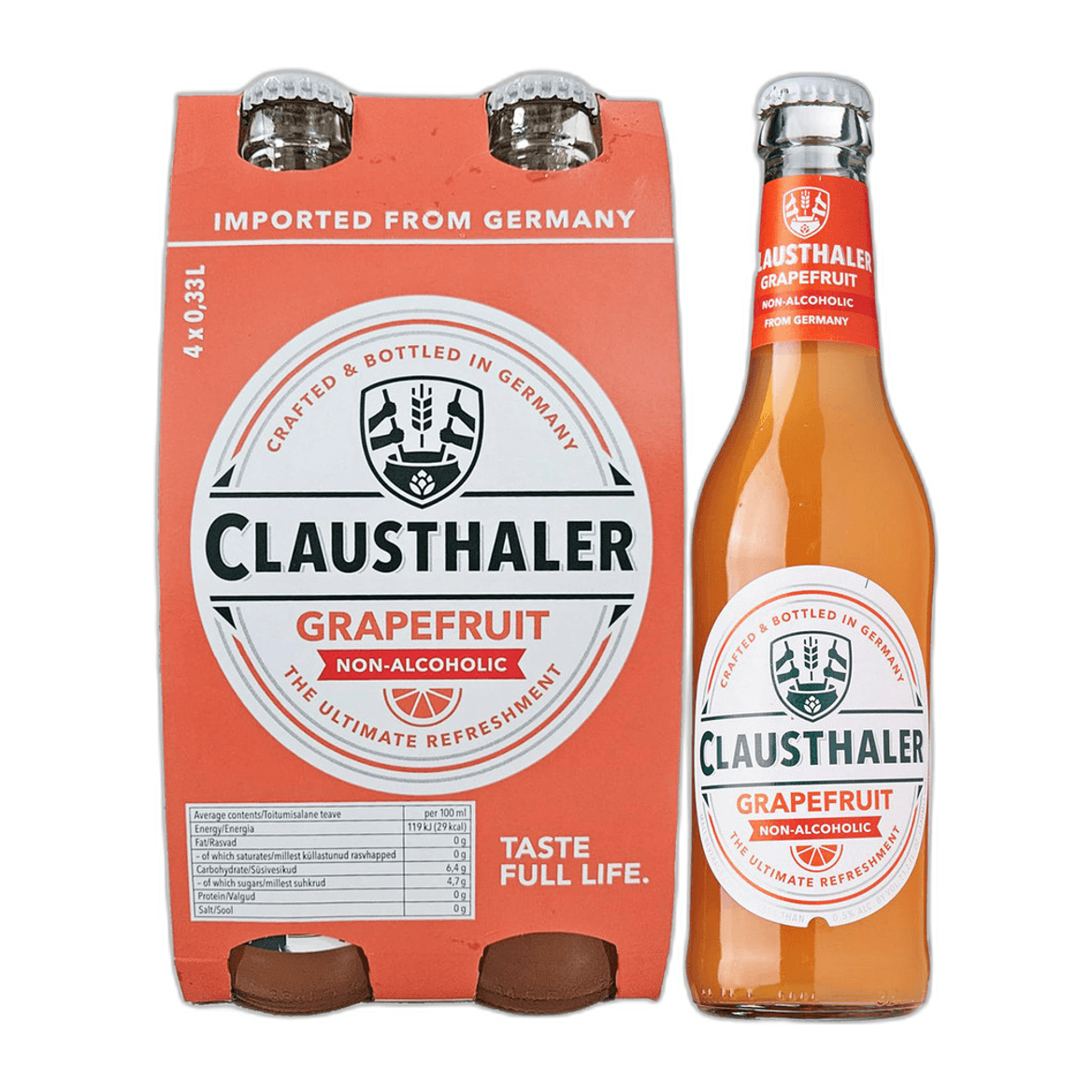 Clausthaler, Graprefruit Non Alcoholic Beer, 330ml