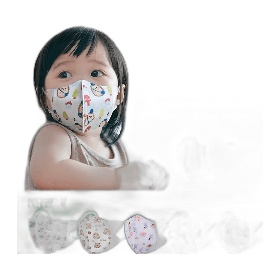 3D Protective Mask for kids, Box of 50 pcs
