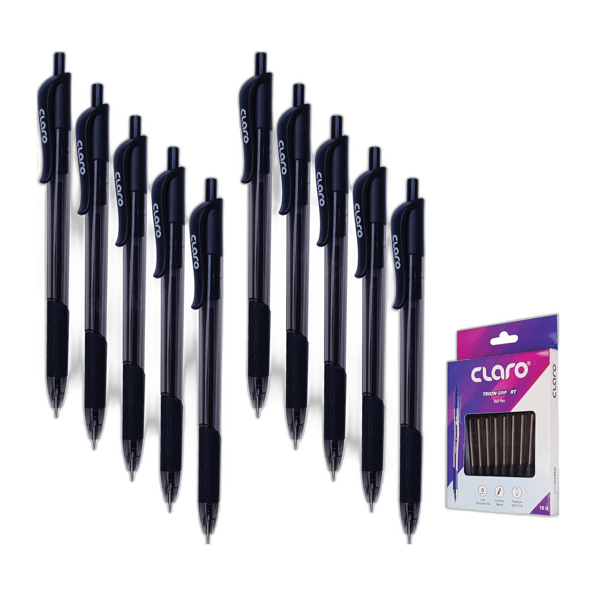 Claro, Ball Pen Trion Grip RT Tip Black 0.7mm
