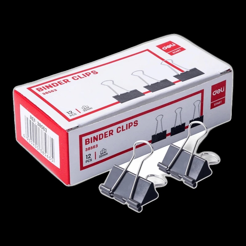 Deli, Binder Clip, 32mm, 4 pieces