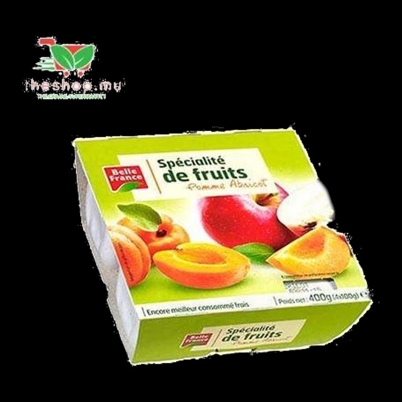 Sik Yuen Limited Jams Belle France, Compote Pomme/Abricot , 4x100g