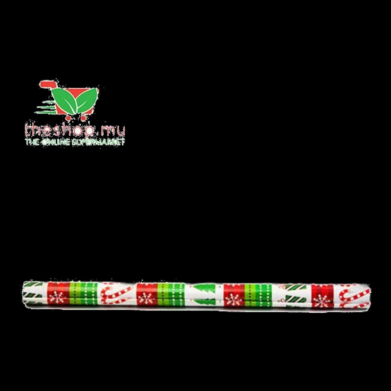 Chemtech Ltd Gift Paper Candy Cane & Snowflakes Gift Wrap Paper, 52cm