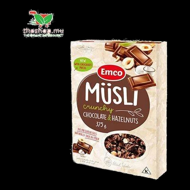 TheShop.mu-Emco, Musli Chocolate & Hazelnuts, 375g -Cereals