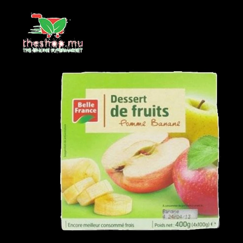 Sik Yuen Limited Jams Belle France, Compote Pomme/Banane, 4x100g