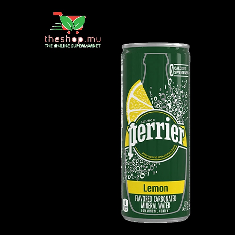 Perrier, Lemon Sparkling Water, Can, 250ml