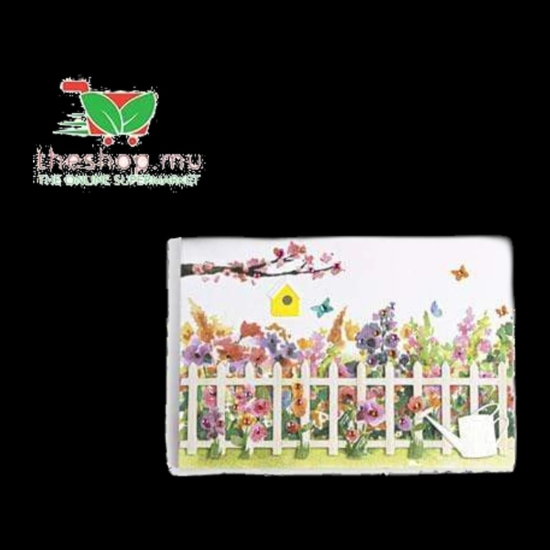 TheShop.mu-"Garden with Fence Drawing" Birthday Greeting Card -Flowers & Gifts