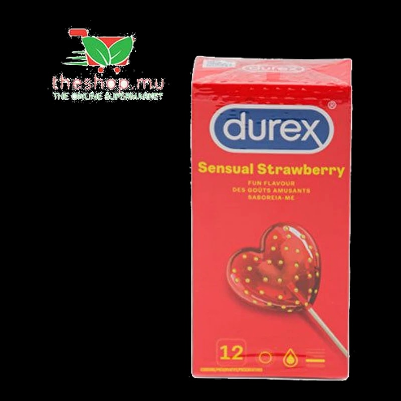 TheShop.mu-Durex, Durex Sensual Strawberry, X 12 Units -Contraception