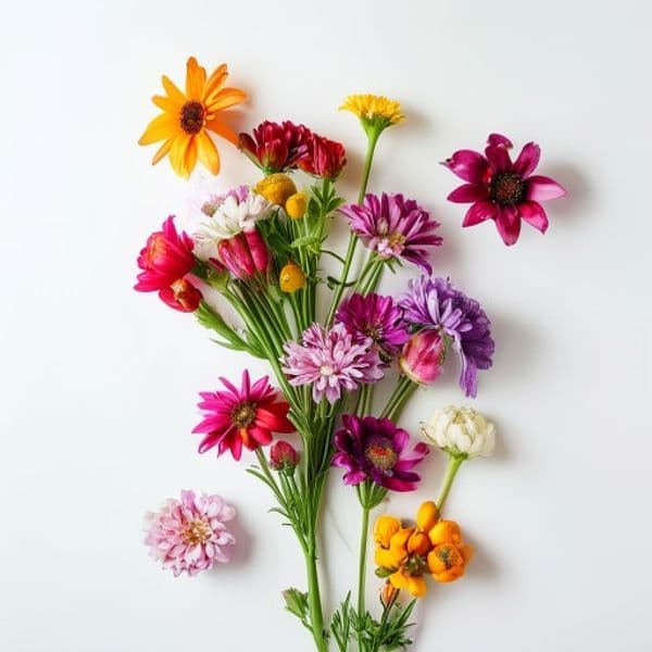 Blushing Petals of Pink & White Gerbera Flowers
