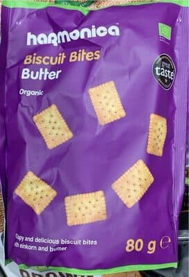 HARMONICA, ORGANIC BISCUIT BITES 80 G