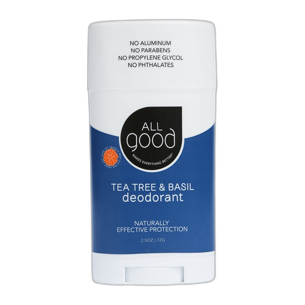 All Good, Deodorant tea Tree & basil 2.5oz, 2.5oz
