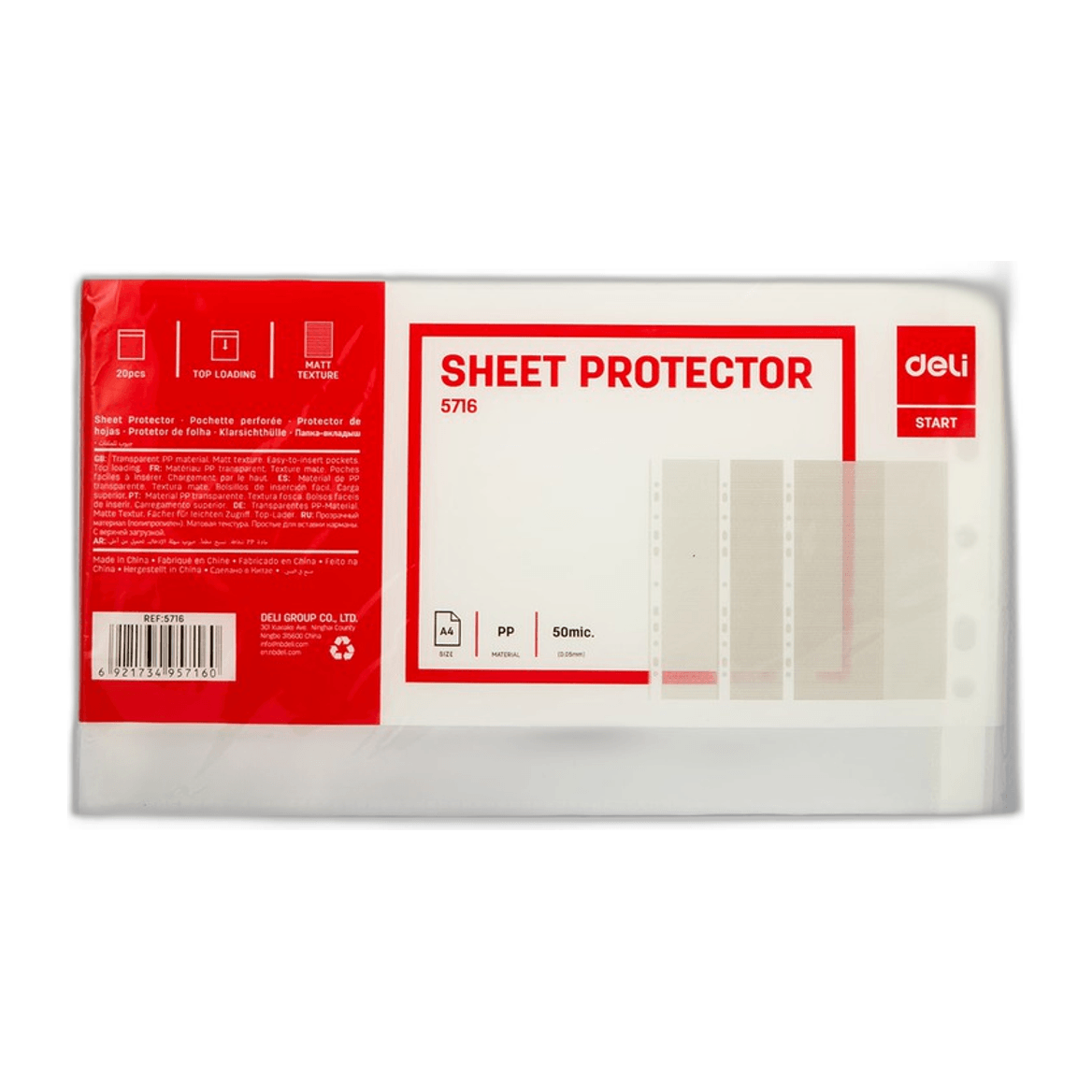 A4 Loose Sheet Protector 0.35mm 20 Bags