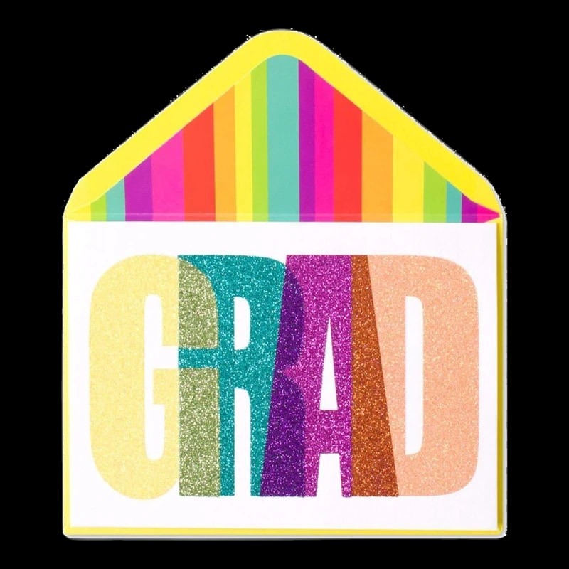 "Grad" Overlapping Glitter