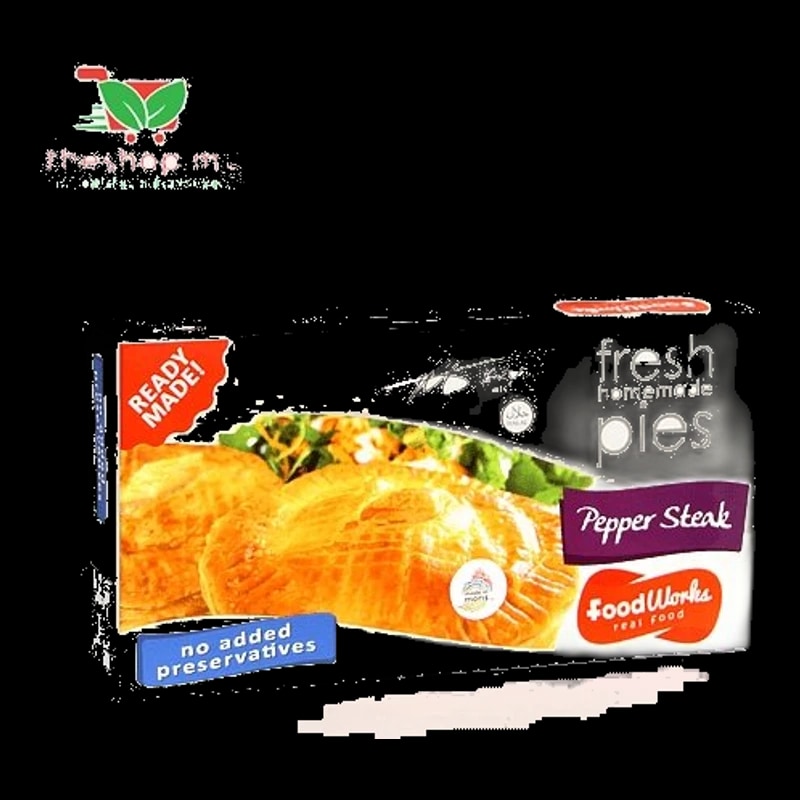 Foodworks, Beef Pepper Steak Pies, 2x180g